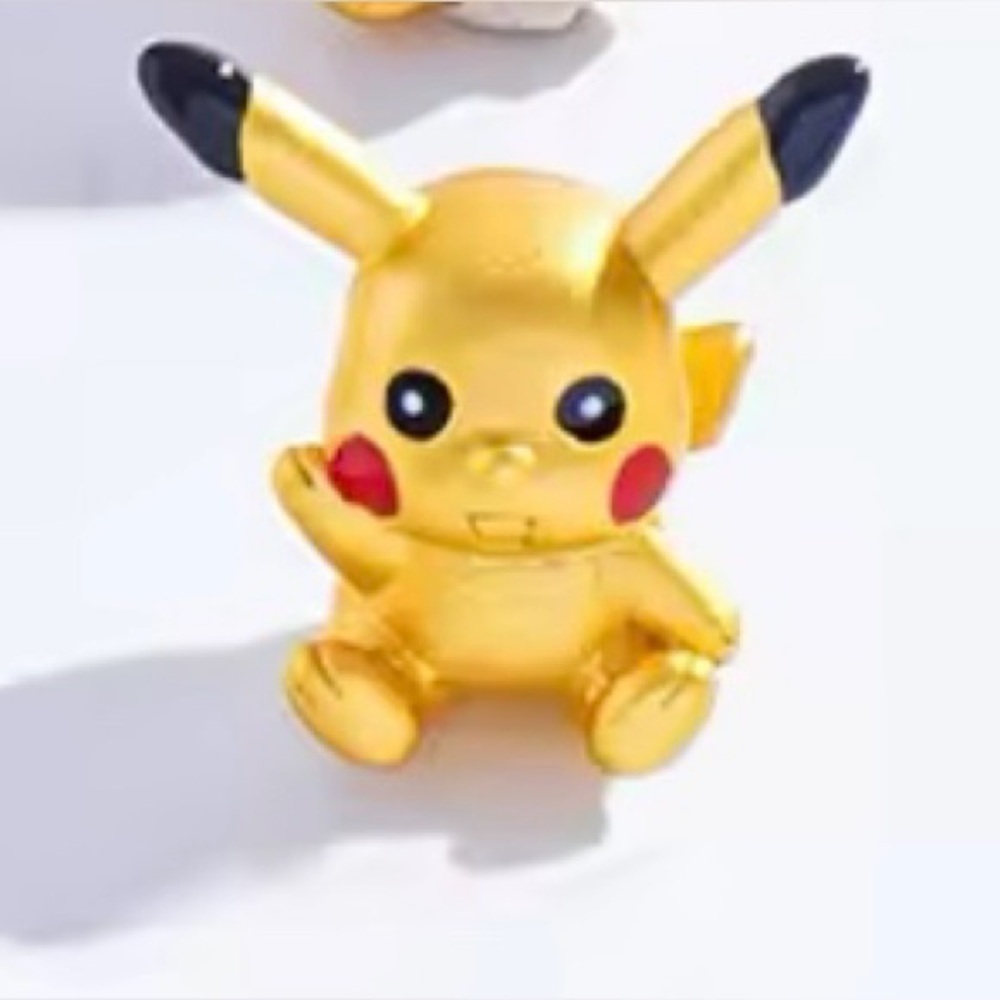 24K Gold Filled Pokemon Pikachu Charm Bead Pendant Anime Kawaii Pocket Monster - Picture 1 of 7